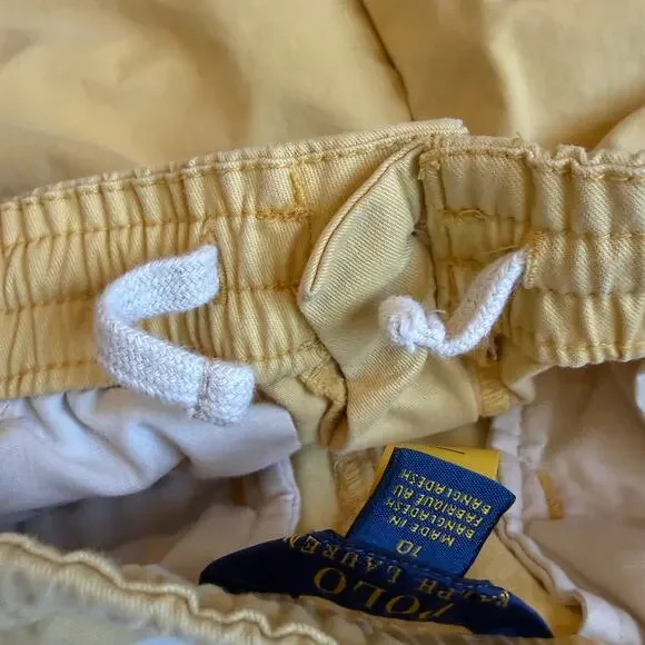 Polo Ralph Lauren Yellow Prepster Flex Abrasion Twill Shorts Boys 10 - Picture 8 of 11